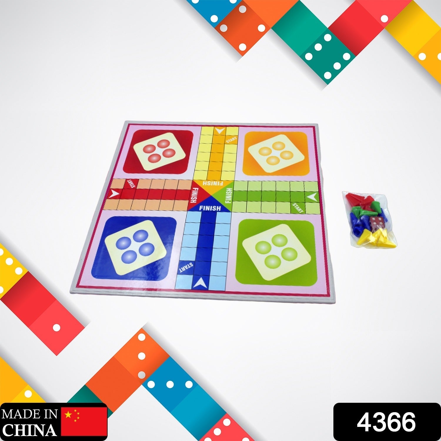 4366 Family Board Game with Two Modes | Two Side Different Ladder, Ludo Games for Children and Families | 2 to 4 Players - Age 3 Years and Above (2 in 1) 4366 Family Board Game with Two Modes | Two Side Different Ladder, Ludo Games for Children and Families | 2 to 4 Players - Age 3 Years and Above (2 in 1)